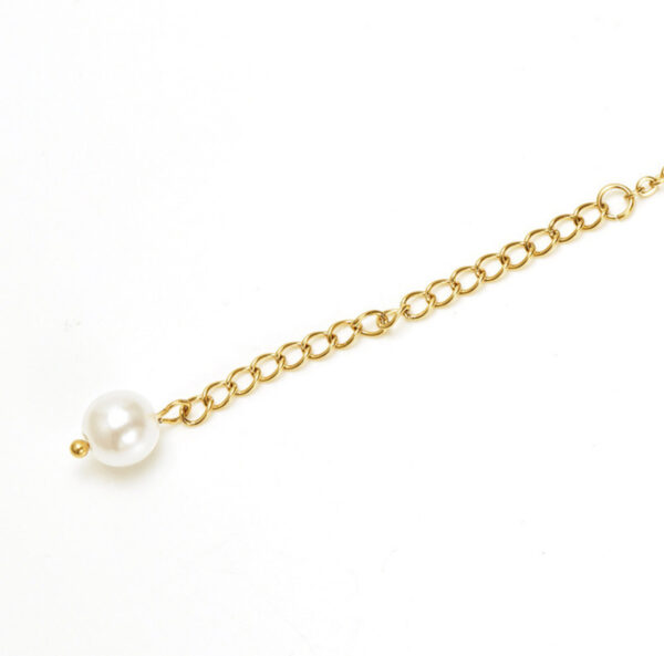Fashion Simple Tassel Stainless Steel Pearl Anklet - Image 5