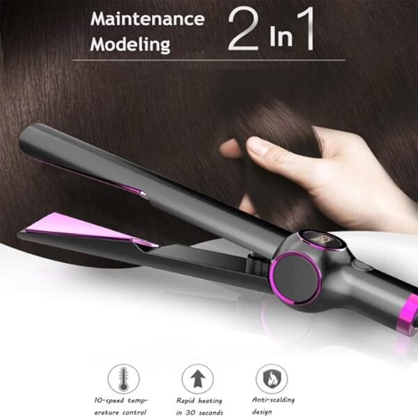 2-in-1 Hair Curler and Straightener - Image 3