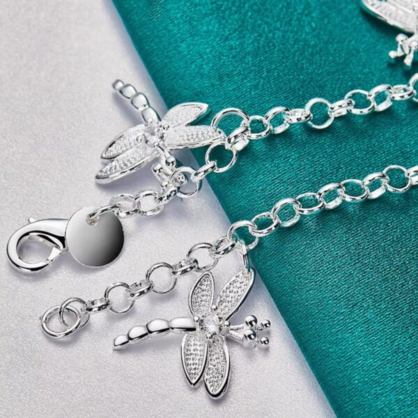 Hanging Five Dragonfly Coil Shrimp Buckle Bracelet For Women - Image 5