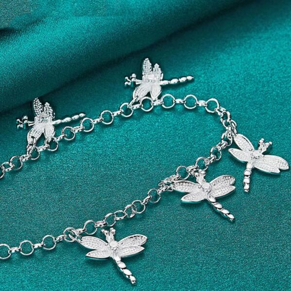 Hanging Five Dragonfly Coil Shrimp Buckle Bracelet For Women - Image 2