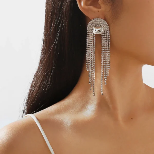 Women's Fashion Temperament Long Fringe Earrings - Image 4