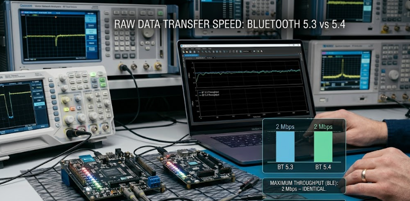 When it comes to raw data transfer speed, Bluetooth 5.3 vs 5.4 are nearly identical