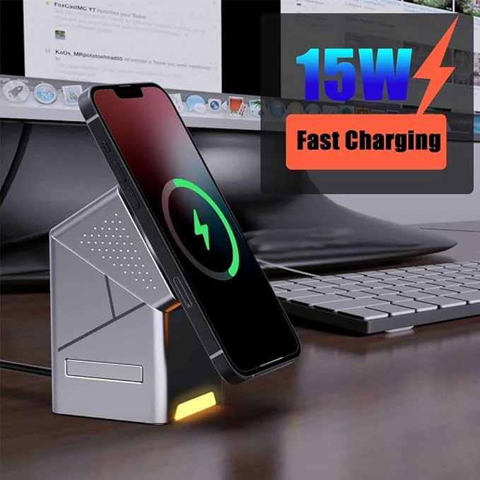 3-in-1 Magnetic Wireless Charger – Qi2 Certified Fast Charging Station - Image 4