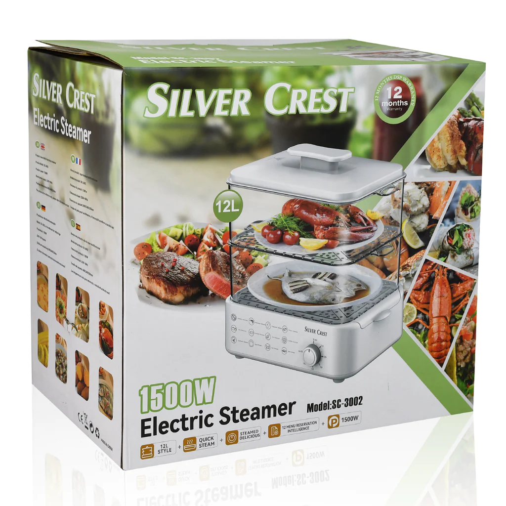 Electric Steamer & Food Defroster – 2-Tier 5Qt Capacity, 1500W Fast Cooking, Healthy Meals - Image 5