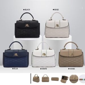 Textured Wave Flap Handbag