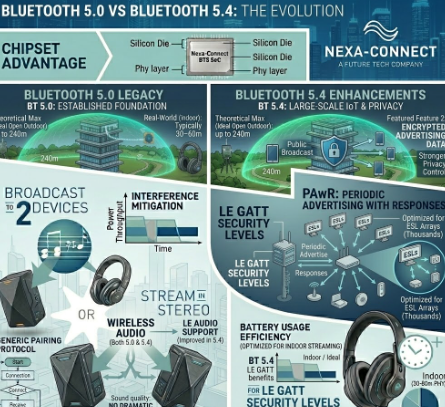 Bluetooth 5.4, released in February 2023, introduced Periodic Advertising with Responses (PAwR) 